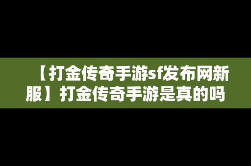 【打金传奇手游sf发布网新服】打金传奇手游是真的吗