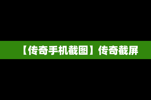 【传奇手机截图】传奇截屏